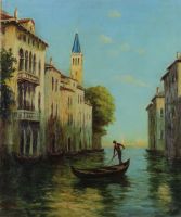 tableau Canal  Venise   marine,ville  huile toile 1re moiti 20e sicle