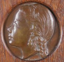sculpture La Jeune fille CORDIER Charles portrait  bronze  19e sicle