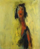 tableau Portrait de femme Serrato Ruggero mode,personnage,moderne  huile toile 2ime moiti 20e sicle
