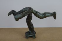 sculpture La patineuse  Laporte Jean-Claude personnage,sport  bronze  2ime moiti 20e sicle
