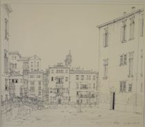 tableau Venise Ciry Michel   encre papier 2ime moiti 20e sicle