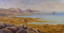 tableau Jeu de lumire sur l'estran  Dezobry Arthur  marine,paysage  huile toile 1re moiti 20e sicle