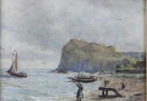 tableau Le dpart Beymuller G marine,paysage,paysage marin  huile toile 